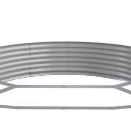 Berkfield Home Garden Raised Bed Powder-coated Steel 373x140x36 cm Silver - Size: 373 x 140 x 36 cm - thumbnail 5