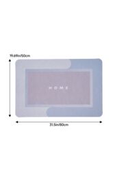 Living and Home Soft Absorbent Diatomaceous Earth Bath Mat Rug in Light Blue - Size: 40 x 60 cm - thumbnail 8