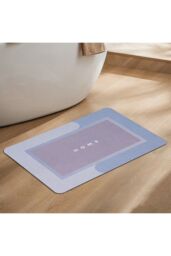 Living and Home Soft Absorbent Diatomaceous Earth Bath Mat Rug in Light Blue - Size: 40 x 60 cm - thumbnail 7