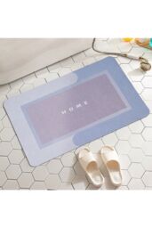 Living and Home Soft Absorbent Diatomaceous Earth Bath Mat Rug in Light Blue - Size: 40 x 60 cm - thumbnail 6