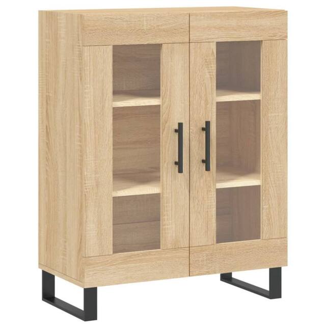 Berkfield Home Sideboard Sonoma Oak 69.5x34x90 cm Engineered Wood in Light Brown - image 1