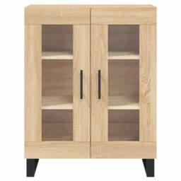 Berkfield Home Sideboard Sonoma Oak 69.5x34x90 cm Engineered Wood in Light Brown - thumbnail 5