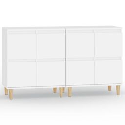 Berkfield Home Sideboards 2 pcs White 60x35x70 cm Engineered Wood - Size: 60 x 35 x 70 cm - thumbnail 2