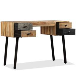 Berkfield Home Beautiful Writing Desk Solid Reclaimed Teak 110x50x76 cm - Size: 110 x 50 x 76 cm - thumbnail 5