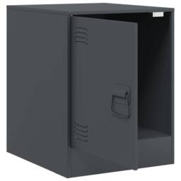 Berkfield Home Stylish Bedside Cabinets 2 pcs Anthracite 34.5x39x44 cm Steel in Charcoal - thumbnail 6