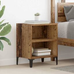 Berkfield Home Bedside Cabinet Old Wood 40x30x50 cm Engineered Wood in Brown - Size: 40 x 30 x 50 cm - thumbnail 2