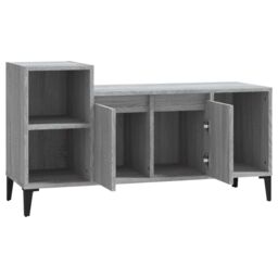 Berkfield Home TV Cabinet Grey Sonoma 100x35x55 cm Engineered Wood - Size: 100 x 35 x 55 cm - thumbnail 6
