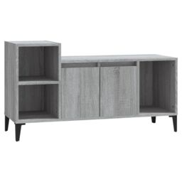 Berkfield Home TV Cabinet Grey Sonoma 100x35x55 cm Engineered Wood - Size: 100 x 35 x 55 cm - thumbnail 2