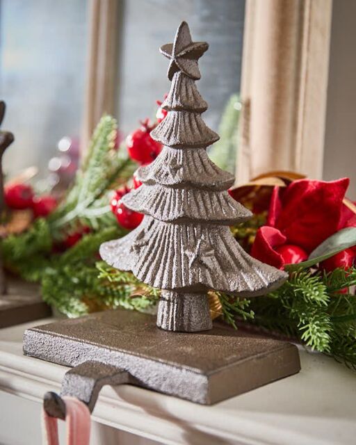Dibor Set of 2 Antique Brown Christmas Tree Decor Christmas Stocking Holders - Size: 2 Pack - image 1
