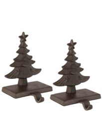 Dibor Set of 2 Antique Brown Christmas Tree Decor Christmas Stocking Holders - Size: 2 Pack - thumbnail 2