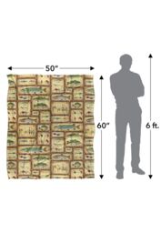 JQ Licensing Fish Sticks Lodge Fishing Lures Pattern Silky Touch Super Soft Throw Blanket 152 X 127 cm in White - thumbnail 5