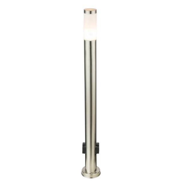 Netlighting Boston Outdoor Bollard Stainless Steel IP44 1x E27 3000K in Grey - image 1