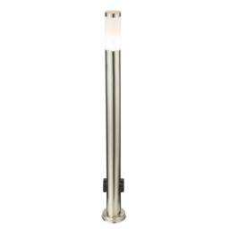 Netlighting Boston Outdoor Bollard Stainless Steel IP44 1x E27 3000K in Grey
