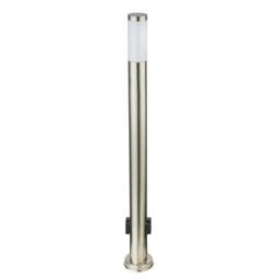 Netlighting Boston Outdoor Bollard Stainless Steel IP44 1x E27 3000K in Grey - thumbnail 2