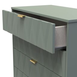 Ready Assembled 2 U Dallas 5 Drawer Chest (Ready Assembled) in Pale Green - Size: Large - thumbnail 5