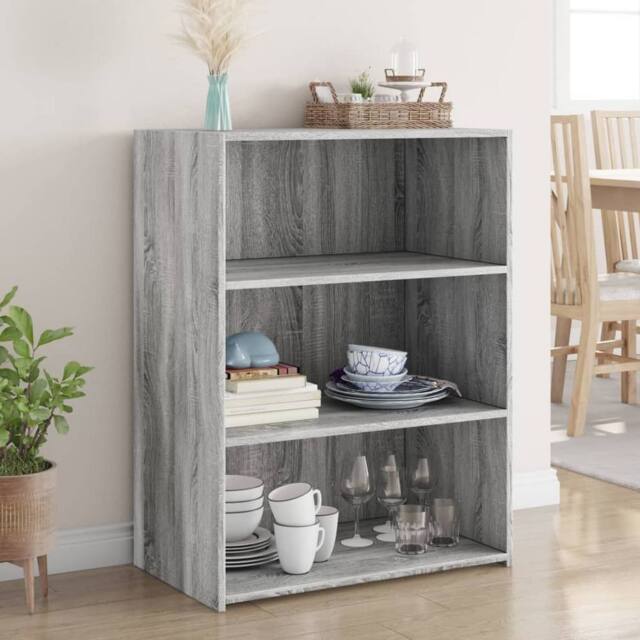 Berkfield Home Sideboard Grey Sonoma 70x41x93 cm Engineered Wood - Size: 70 x 41 x 93 cm - image 1