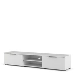 Furniture To Go Match TV Unit 2 Drawers 2 Shelf in White - thumbnail 3
