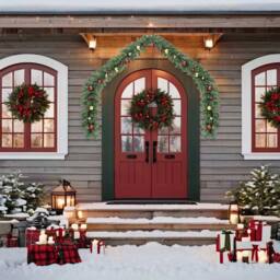Berkfield Home Green Christmas Garland Decorated with Baubles & LED Lights 5 m