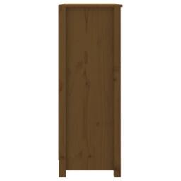 Berkfield Home Beautiful Book Cabinet Honey Brown 80x35x97 cm Solid Wood Pine - Size: 80 x 35 x 97 cm - thumbnail 6