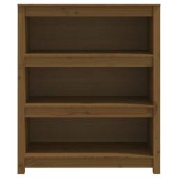 Berkfield Home Beautiful Book Cabinet Honey Brown 80x35x97 cm Solid Wood Pine - Size: 80 x 35 x 97 cm - thumbnail 5