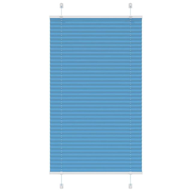 Berkfield Home Pleated Blind Blue 80x100 cm Fabric Width 79.4 cm Polyester - image 1
