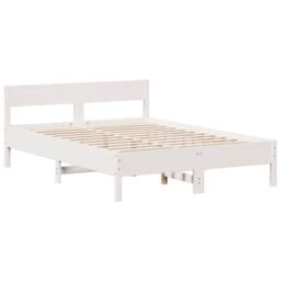 Berkfield Home Bookcase Bed without Mattress White 140x200cm Solid Wood Pine - Size: 140x200 cm - thumbnail 8