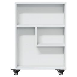 Berkfield Home Narrow Storage Trolley White 48x13x68 cm Engineered Wood - Size: 48 x 13 x 68 cm - thumbnail 4