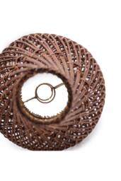 KDMD Natural Rattan Table Lamp - Dark Brown, Boho & Rustic Style, 39cm in Dark Brown - thumbnail 3