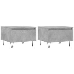 Berkfield Home Coffee Tables 2 pcs Concrete Grey 50x46x35 cm Engineered Wood - Size: 50 x 46 x 35 cm - thumbnail 1