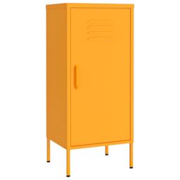 Berkfield Home Storage Cabinet Mustard Yellow 42.5x35x101.5 cm Steel - thumbnail 2