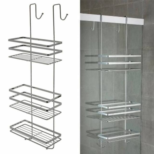 FLAVORA Shower Caddy Hanging Shower Shelf Bathroom Shower in Silver - Size: 180 cm width x 180 cm drop - image 1