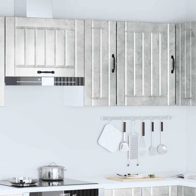 Berkfield Home Kitchen Wall Cabinet Lucca Concrete Grey Engineered Wood - image 1