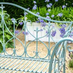 Ascalon Design Ltd Vintage Bench - L147 x W49.5 x H93 cm - Antique Blue - thumbnail 4