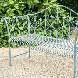 Ascalon Design Ltd Vintage Bench - L147 x W49.5 x H93 cm - Antique Blue - thumbnail 3