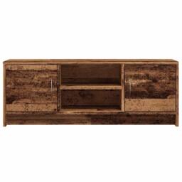 Berkfield Home TV Cabinet Old Wood 102x30x37.5 cm Engineered Wood in Brown - thumbnail 4