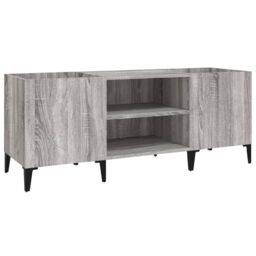 Berkfield Home Record Cabinet Grey Sonoma 121x38x48 cm Engineered Wood - Size: 121 x 38 x 48 cm - thumbnail 2
