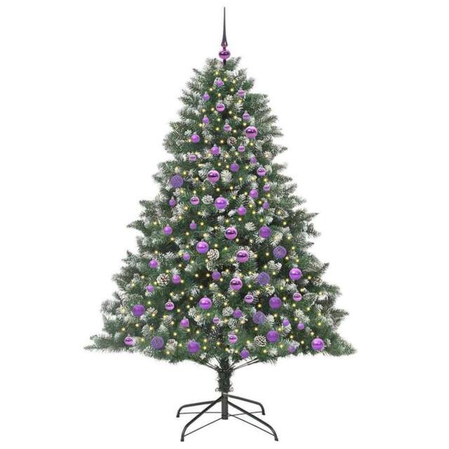 Berkfield Home Modern Artificial Christmas Tree with Stand Green 126 x 126 x 180 cm - image 1