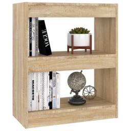 Berkfield Home Classic Book Cabinet/Room Divider Sonoma Oak 60x30x72 cm in Beige - Size: 60 x 30 x 72 cm - thumbnail 4