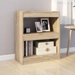 Berkfield Home Classic Book Cabinet/Room Divider Sonoma Oak 60x30x72 cm in Beige - Size: 60 x 30 x 72 cm - thumbnail 1