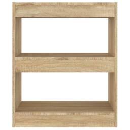 Berkfield Home Classic Book Cabinet/Room Divider Sonoma Oak 60x30x72 cm in Beige - Size: 60 x 30 x 72 cm - thumbnail 5