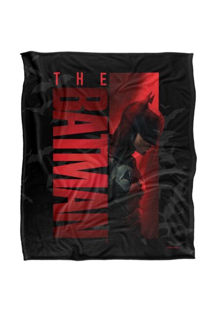 DC Comics The Batman (2022) The Batman Vertical Tiles Blanket 152 x 127 cm in White - image 1