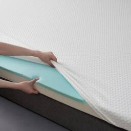 NESTLUNE 112*185*5CM Mattress Topper Memory Foam + Storage Bag Set in White - Size: Cot - thumbnail 2