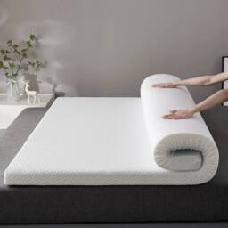 NESTLUNE 112*185*5CM Mattress Topper Memory Foam + Storage Bag Set in White - Size: Cot - thumbnail 5