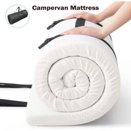 NESTLUNE 112*185*5CM Mattress Topper Memory Foam + Storage Bag Set in White - Size: Cot - thumbnail 1