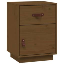 Berkfield Home Beautiful Bedside Cabinets 2 pcs Honey Brown 40x34x55 cm Solid Wo - Size: 40 x 34 x 55 cm - thumbnail 5