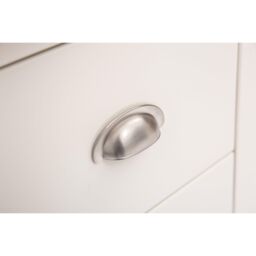 Cabinet Bits Cosenza 4 Drawer Chest of Drawers Chrome Cup Handle in Off-White - thumbnail 6