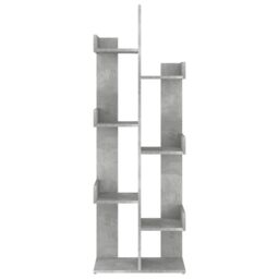 Berkfield Home Book Cabinet Concrete Grey 48x25.5x140 cm Engineered Wood - thumbnail 4