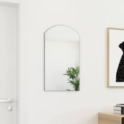 Berkfield Home Mirror 70x40 cm Glass in White - thumbnail 1