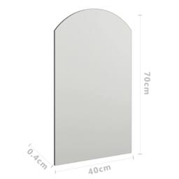 Berkfield Home Mirror 70x40 cm Glass in White - thumbnail 6