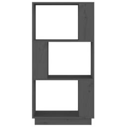 Berkfield Home Beautiful Book Cabinet/Room Divider Grey 51x25x101 cm Solid Wood Pine - Size: 51 x 25 x 101 cm - thumbnail 5